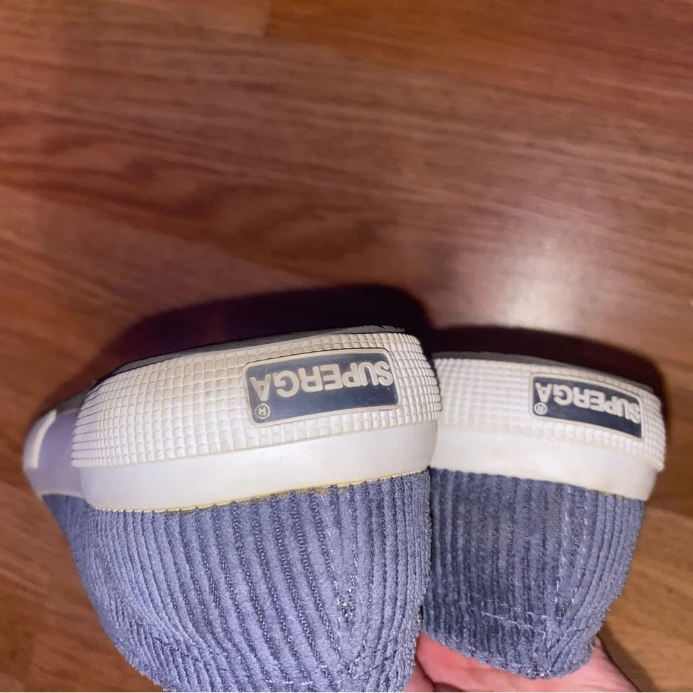 Blue Corduroy Supergas with White Laces - Picture 6 of 6